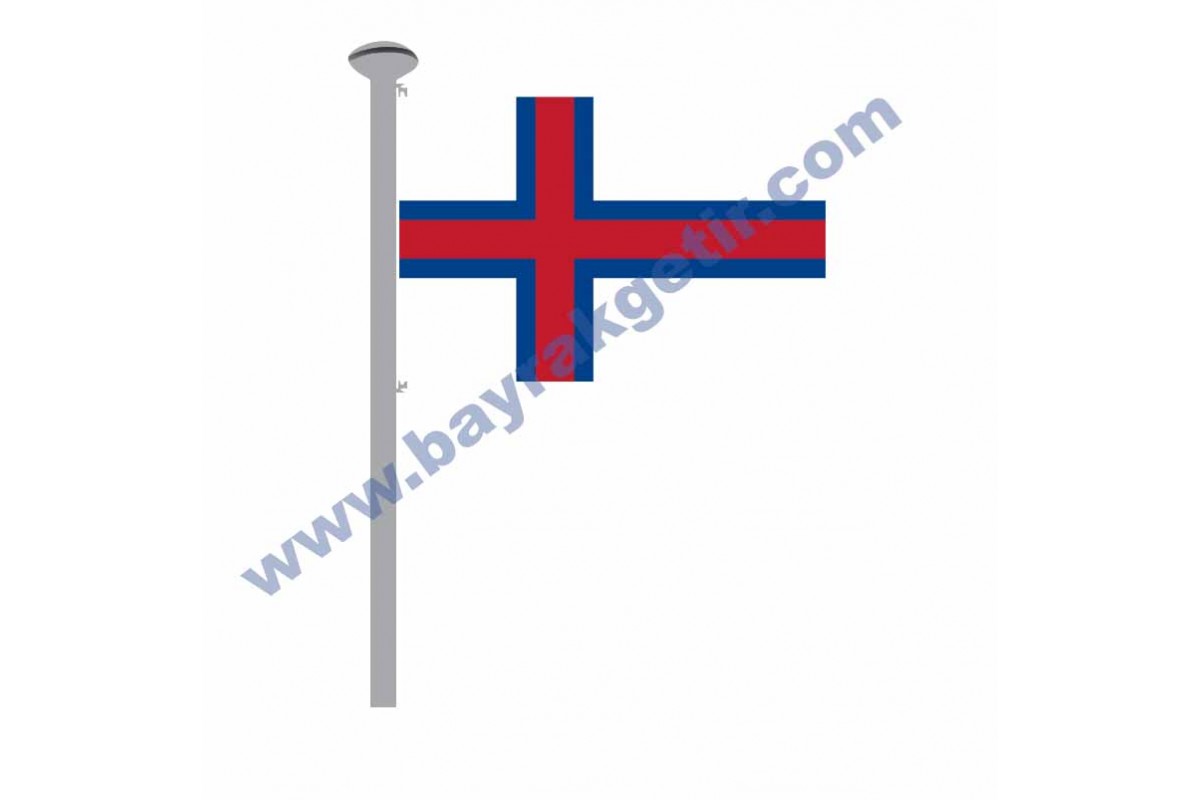 FAROE ADALARI GÖNDER BAYRAK 50x75 ( EBAT SEÇİNİZ ) FAROE ADALARI GÖNDER BAYRAK 50x75 ( EBAT SEÇİNİZ )